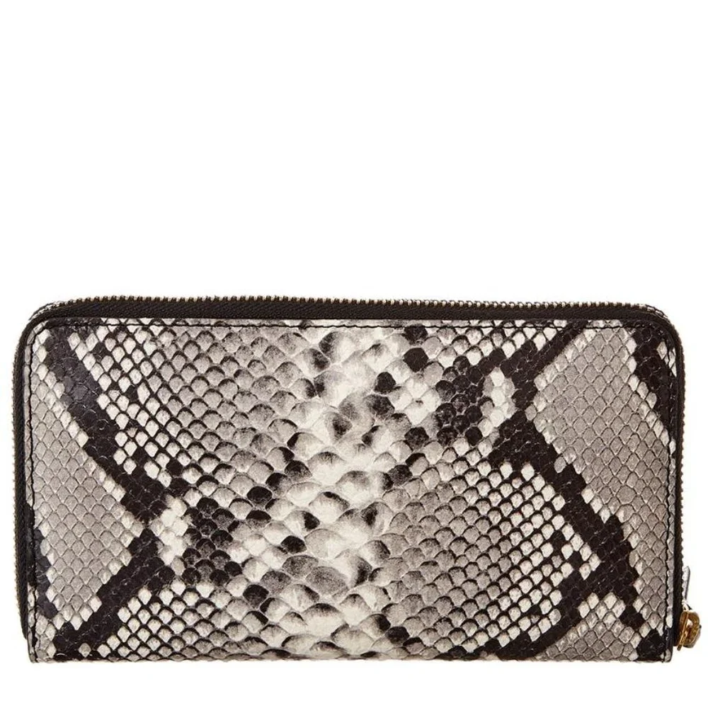 Tory Burch Britten Zip Continental Snake Wallet